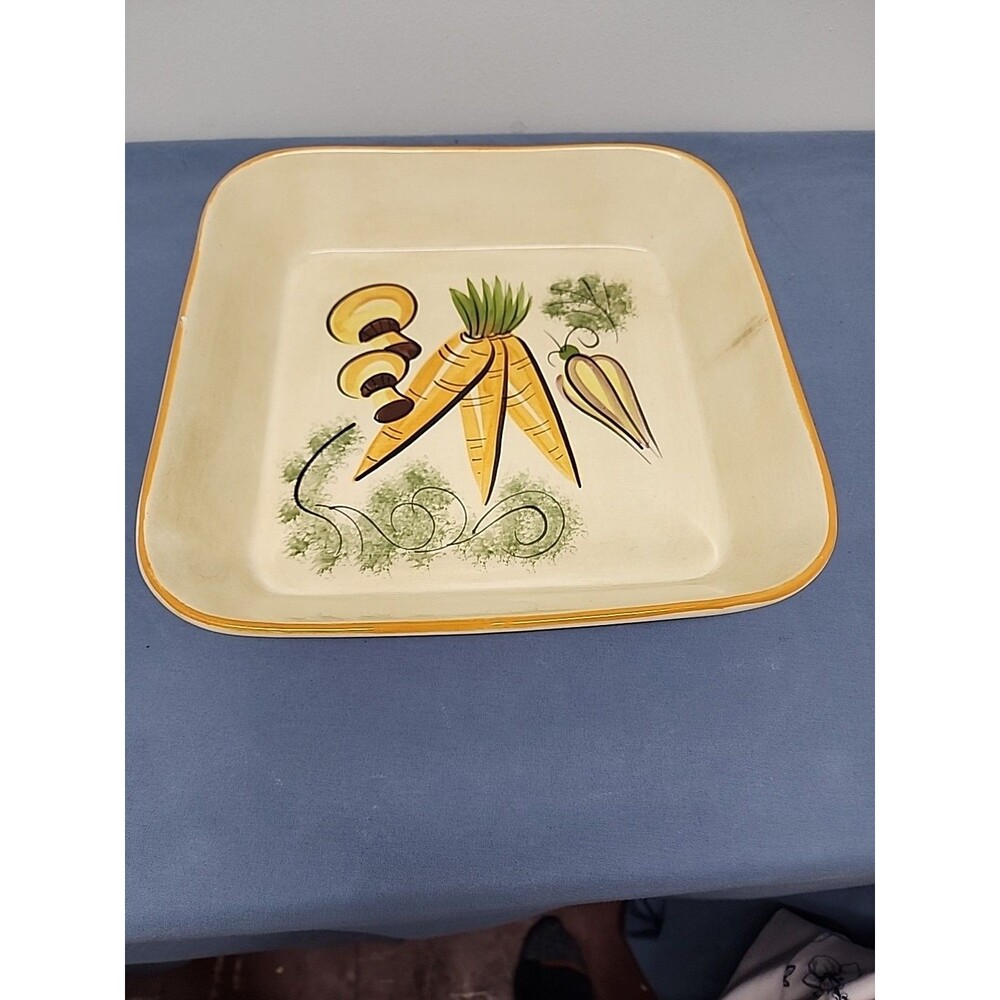 VTG Los Angeles Potteries Ovenware Autumn Harvest 11” Casserole Baking Dish 515
